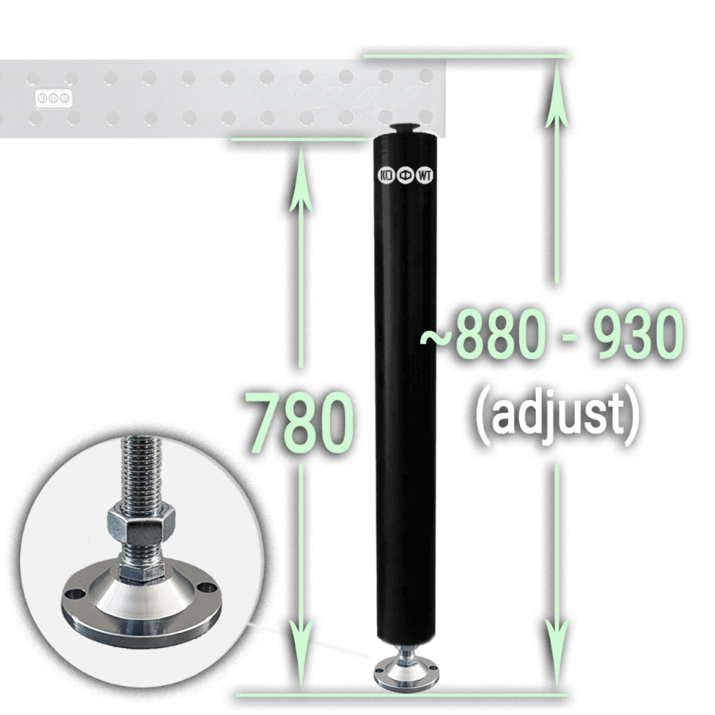 Welding Tables Australia 780mm Legs - Disc Feet | K16