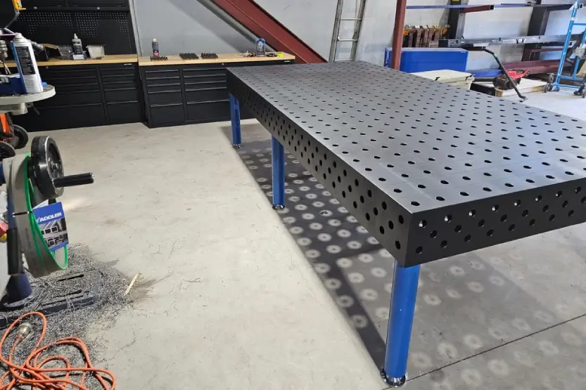 Welding Tables Australia Modular welding table in a workshop